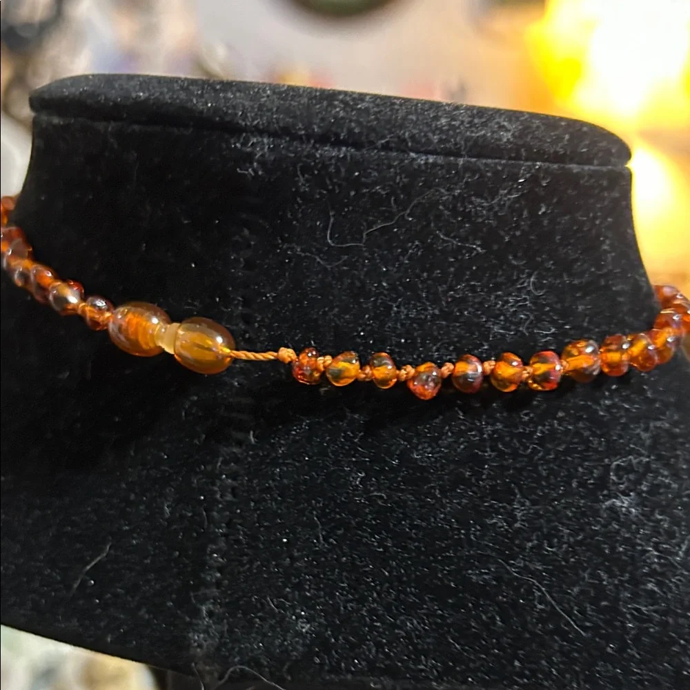 Amber Beaded Necklace - Picture 2 of 7